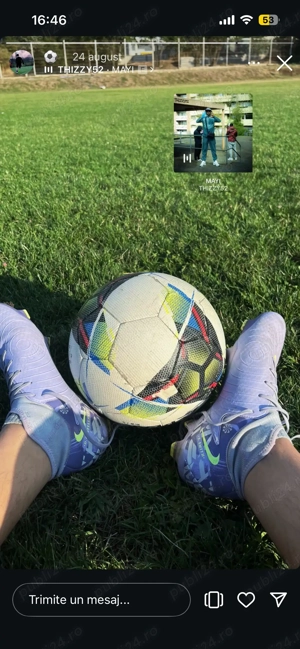 Ghete fotbal aproape noi, folosite foarte puțin, m am accidentat și nu mai pot juca 