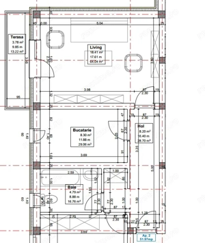 Giroc - Ap de 2 cam - Parter - Su:52mp - Terasa - imagine 6