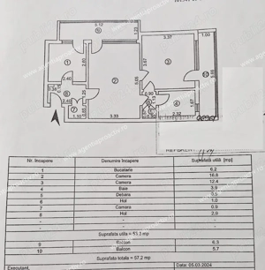 Apartament cu 2 camere in Micro 16, etaj 2, 2 balcoane!