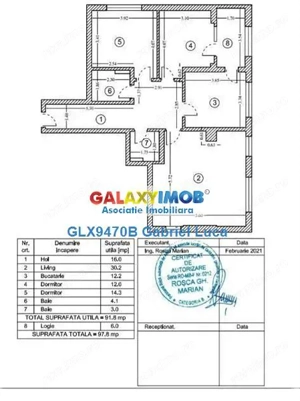 Apartament 3 camere 91mp | Decomandat -Nou | Cavar Residence - imagine 11