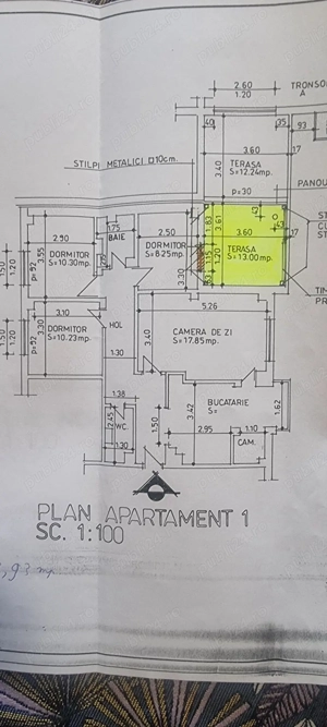 Vand apartament 4 cam. ,Topoloveni, etaj 1, ultracentral, langa Profi - imagine 14