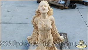 Statuetă zeiţa Flora, galben patinat, model S5.