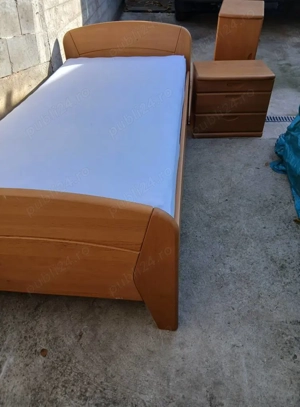 Pat complet cu noptiera si dulapior pentru o persoană