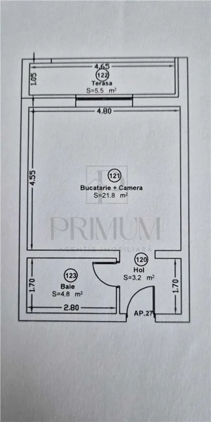 Apartament 1 camera-Open-space-centrala-Giroc