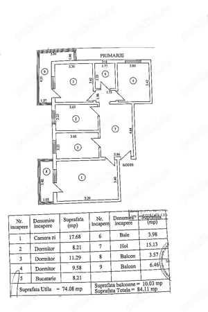Apartament spațios cu 4 camere, 84 MP