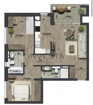 Apartment 3 camere in  The Nest! Zona exclusivista Scortarilor! - imagine 19