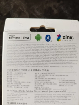 Imprimanta foto portabila, Xiaomi Mi, alb  - imagine 2