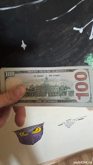 Teanc 300 de dolari bancnote recuzita 