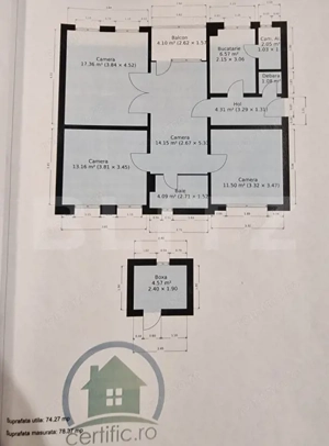 Apartament 4 camere, zona Punctele Cardinale