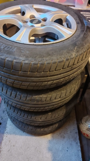 Vând 4 jante aliaj cu cauciucuri de vara  - imagine 2