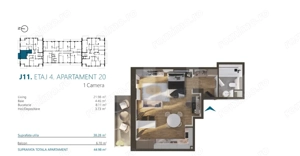 Apartament o camera, 40 mp, etajul 4, Zona Elite