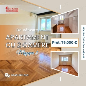 | Apartament 2 camere | Mazepa 2 | liber | 59mp | 76.000 Euro |