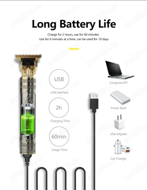 Masina de tuns barba si parul VITANGE T9 - imagine 3