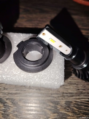 2X Becuri Auto Led H7 cu adaptor NOI VW, Audi, BMW, Dacia, Ford, Opel, Renault