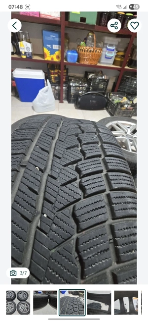 Anvelope iarna 225 55 r17 cu Jante Audi R17 stare foarte buna