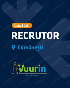 Echipa noastră se extinde! Căutăm RECRUTOR! 