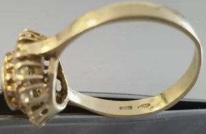 Inel din aur de 18K cu safir albastru - imagine 4