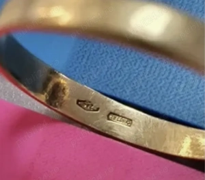 Inel din aur de 18K cu safir albastru - imagine 3