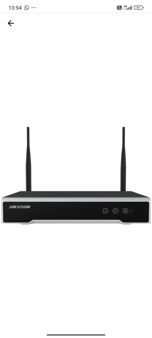 NVR WiFi Hikvision Mini 1U DS-7104NI-K1 W M1T, 4 canale, 4 MP, 50 Mbps, 2.4 GHz