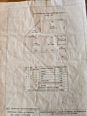 Apartament 3 camere Tip Samanta cu scara interioara Saguna langa Casa de Pensii amenajat centrala - imagine 19