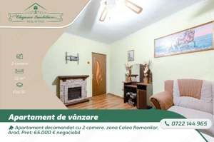 Apartament decomandat cu 2 camere, zona Calea Romanilor, Arad