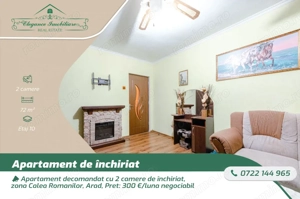 Apartament decomandat cu 2 camere de închiriat, zona Calea Romanilor, Arad