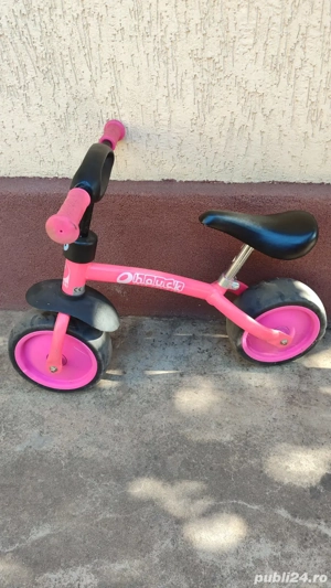 bicicleta copii fete roz fara pedale 