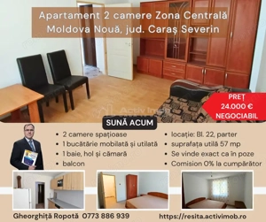 Apartament 2 camere Moldova Nou #259;