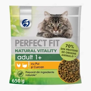 Hrană uscată pentru pisici, 650g, cu pui și curcan Perfect Fit - imagine 2