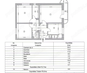 3camere Gavana3 etaj2 din 8  80mp  spitalul judetean 109000euro