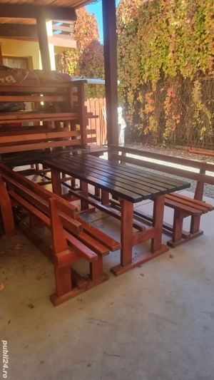 seturi masă terasă cu 2 bănci, 6 persoane
