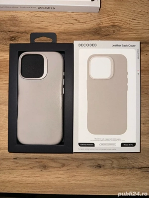 Vand husa piele Decoded iPhone 16 PRO noua