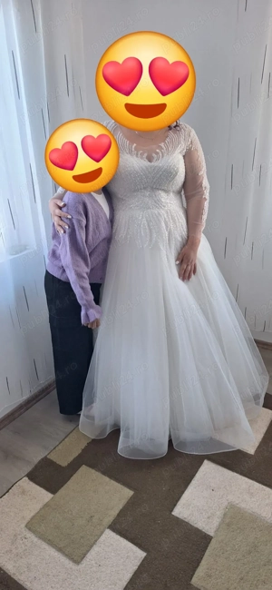 Rochie mireasa plus crinolina - imagine 4