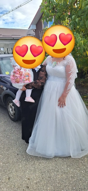 Rochie mireasa plus crinolina - imagine 2