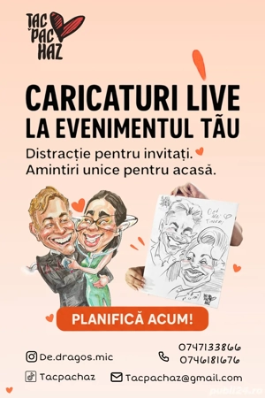 Caricaturi LIVE la evenimentul tău! 