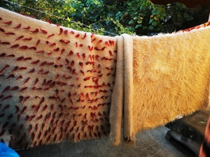 veche cuvertura cerga rustica patura lana traditionala macat, carpeta