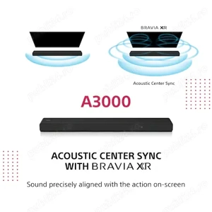 Sigilat Soundbar Sony HT-A3000 3.1ch, Dolby Atmos, 250W, Bluetooth 5.0