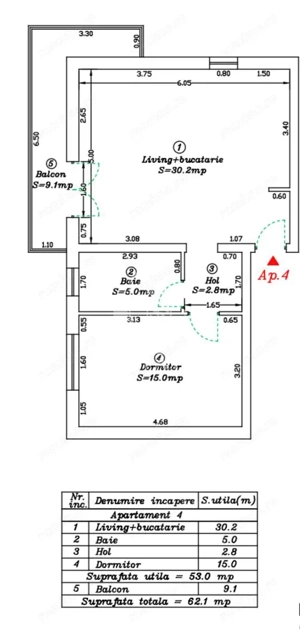 Oportunitate investitie apartament cu 2 camere decomandat etajul 1 - imagine 6