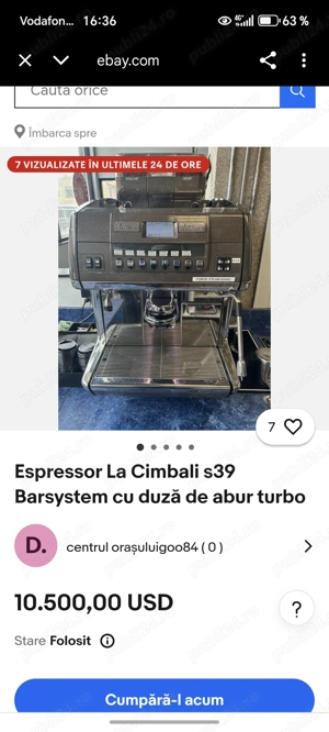 Expresor de cafea super-automată La Cimbali S39 Barsystem.  - imagine 2