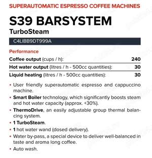 Expresor de cafea super-automată La Cimbali S39 Barsystem.  - imagine 3