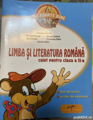 Caiet de clasa a II-a de limba si literatura romana