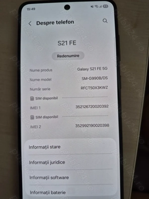 Telefon Samsung Galaxy S21 FE ,impecabil,ca nou