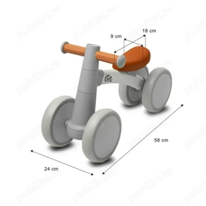 Bicicleta de echilibru Toyz Fara pedale Roti din spuma 1-3 ani