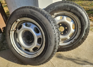 Vand 2 jante cu anvelope de iarna plus roata de rezerva nefolosita 155/80 R13 79T - imagine 4
