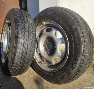 Vand 2 jante cu anvelope de iarna plus roata de rezerva nefolosita 155/80 R13 79T - imagine 5