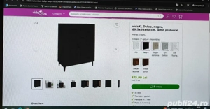 Comodă neagră din 2 corpuri alaturate  - imagine 2