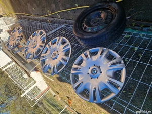 Vând set cauciucuri de iarna 205/55/16 cu capace,jenti tabla pentru skoda octavia - imagine 3