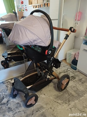 Vand carucior transformabil 3 in 1 Coccolle Ambra Rose Gold