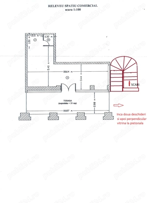 Spatiu comercial ultracentral cu vitrine inchiriere sau vanzare