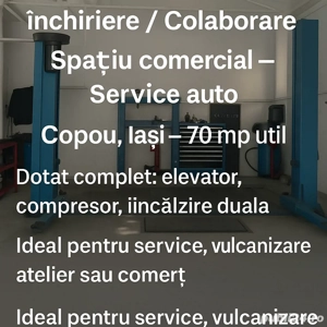 Copou   Inchiriere   Colaborare spatiu comercial 70 mp   Service auto